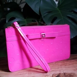 KATE SPADE Bright Pink Patent Wristlet- Wallet